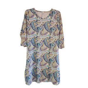 Lulu B geometric colorful print 3/4 sleeve size small